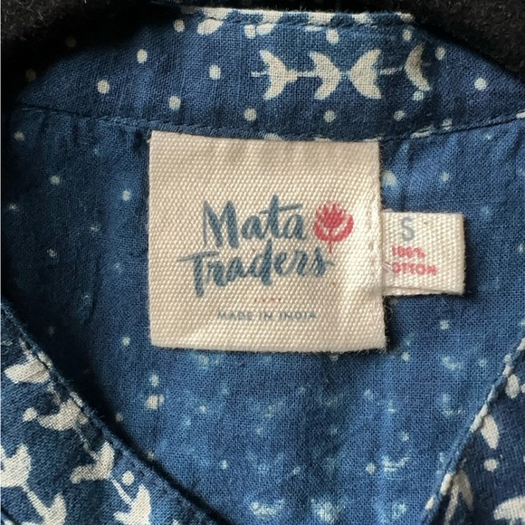MATA TRADERS | NWOT HENLEY BUTTON FRONT SLEEVELESS COTTON TOP BLUE | SMALL - Picture 8 of 8